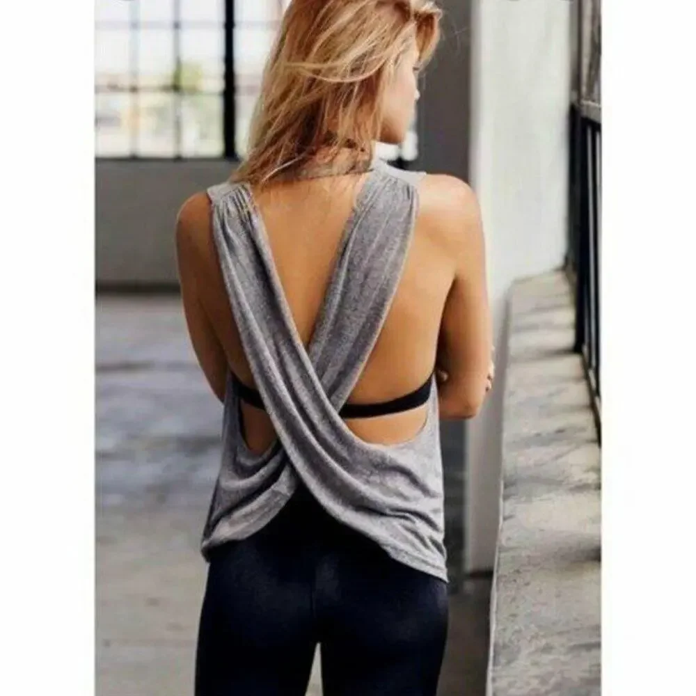 New Free People FP Movement No Sweat Graphic Tank Top Women's Size L - Picture 2 of 9